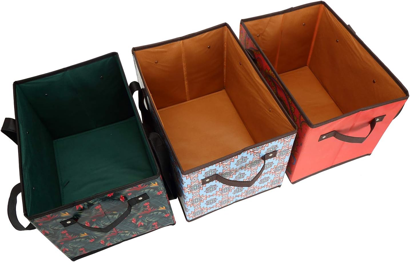 Foraineam Reusable Grocery Bags Set Durable Heavy Duty Tote Bag Collapsible Grocery Shopping Box Bag with Reinforced Bottom - Image 4