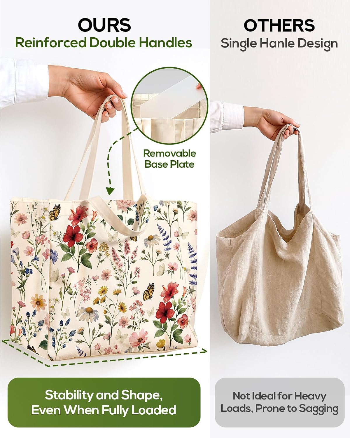 Miss Adola Cute Extra Large Canvas Grocery Tote Bag - Image 4